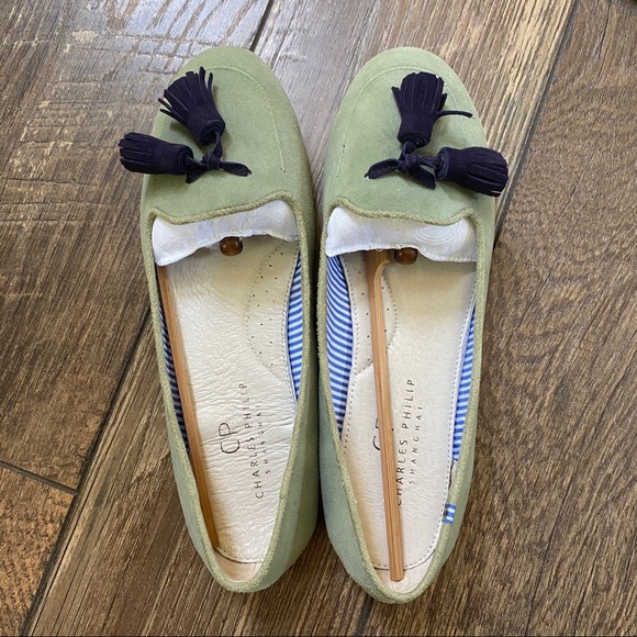 Anthropologie Charles Philip Shanghai Loafer Sage - Picture 4 of 5